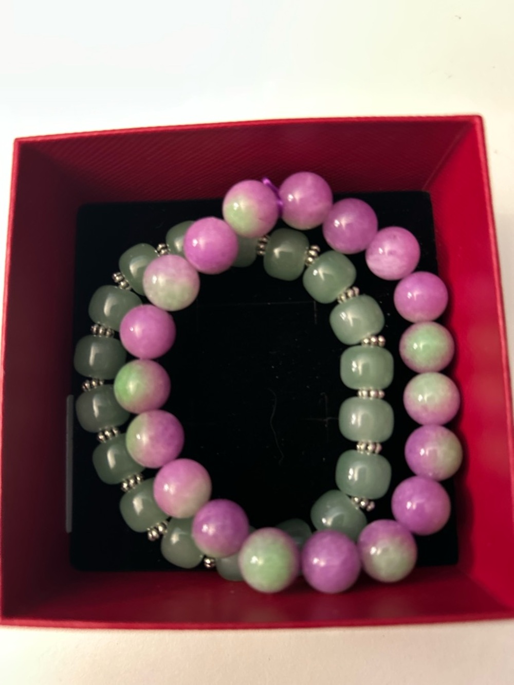 Beaded Gemstone Stretch Bracelet Set